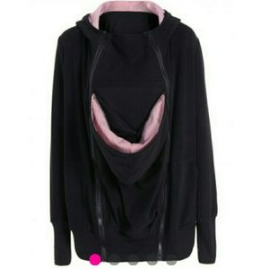 Mommy sweater with a baby sweater in the front